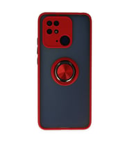 Xiaomi Redmi 10c Kılıf Montreal Yüzüklü Silikon Kapak - Kırmızı