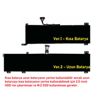 Lenovo Legion 5-15ARH05 L19C4PC1 Notebook Batarya Laptop Pil Ver.2