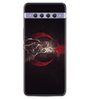 10 Plus Kılıf Desenli Silikon Kılıf Kurt Ve Ay Yıldız 1403
