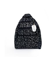 Westbag Hakiki Deri Kadın Sırt ve Omuz Çantası - Maymun Model Çok Bölmeli (Puantiye Siyah)