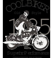 Cool Biker Sticker 10x10 cmRenkli Sticker
