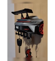 Spor Araba Tasarımlı 3D Baskı Anahtar Askılığı
