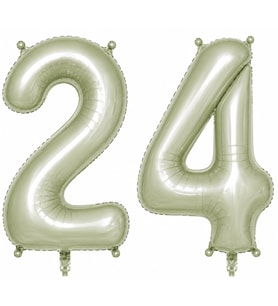 24 Rakam Folyo Balon Yeşil Rengi (76 cm)