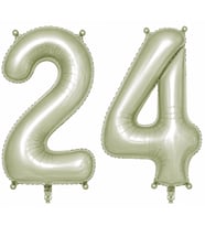 24 Rakam Folyo Balon Yeşil Rengi (76 cm)