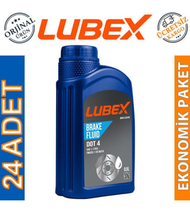 Lubex Brake Fluid DOT 4 Fren Hidrolik Yağı 500 Ml (24 Adet)