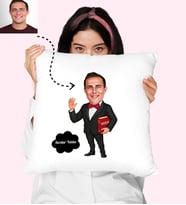 Karikatürlü Avukat Kişiye Özel Yastık