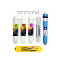 6 Aşamalı Su Arıtma Cihazı Filtre Seti Inline Filtre+ RO Membran + Post Karbon Açık Kasa Uyumlu Tam Set