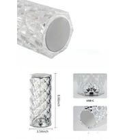 Yeni Nesil Modern Kristal Masa ve Gece Lambası Dokunmatik Renk Değiştirebilen