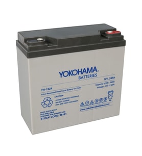 Ayt Yokohama 12 Volt 24 Amper Elektrikli Bisiklet Aküsü YH-1224 180x76x167 Mm Yeni Tarihli Taze
