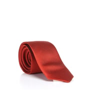 Kırmızı Slim Fit Düz Renk Dokuma Kravat / DDK-20