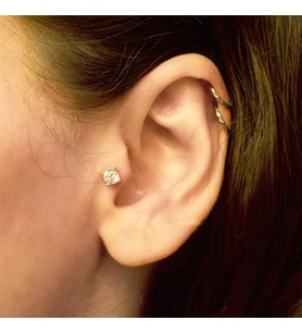 Tektaş Tragus Küpe (Sarı)