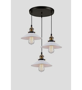 MYLİGHTS  RETRO  RUSTİK ÜÇLÜ METAL SARKIT RUSTİK AVİZE (Siyah)