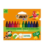 BİC PLASTIDECOR ÜÇGEN (JUMBO) MUM PASTEL BOYA 12'Lİ