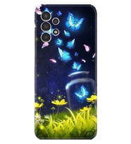 Samsung Galaxy M14 Kılıf Resimli Desenli Baskılı Silikon Flowers Fox 1309