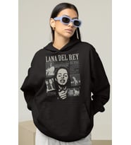 Lana Del Rey Baskılı Unisex Oversize Şarkıcı Hoodie