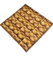 Armine Hardal Sarı Geometrik Desen Tivil  İpek Eşarp 9169 - 53
