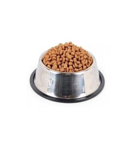 Pati Desenli Çelik Mama Kabı Kedi Köpek Metal Mama Su Kabı 18 cm (Gümüş)