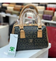 Polo Of Colors Kadın El ve Çapraz Omuz Askılı Çanta (Siyah - Kahverengi)