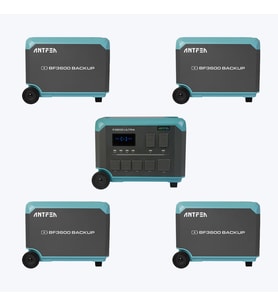 ANTFEA F3600 Ultra + 4 adet BF3600 Backup Yedek Batarya [ 3.6 kW / 21.5 kWh ]