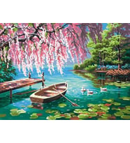 Mistik Gölet Sayılarla Boyama Seti 60x75 cm (Tuvale Gerili)