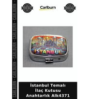 Özel Üretim Hediyelik Aksesuar İstanbul Temalı İlaç Kutusu Anahtarlık Alk4371