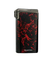 Quantoro Tek Torch Pürmüz / Soft Flame Kırmızı Desenli Metal Puro Çakmağı - TRZ1195