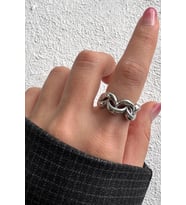 Yeni Sezon Infinity Knot Tasarım Ayarlanabilir Kadın Yüzük