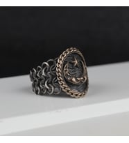 Ayyıldızlı Örme Model 925 Ayar Gümüş Yüzük