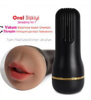 Do it Love - Premium Plus Realistik Vakumlu ve Titreşimli Oral Giriş Mastürbatör (STD)