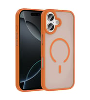iPhone 17 Kılıf M-safe Şarj Özellikli Mat Arka Yüzey Sio Kılıf (Turuncu)