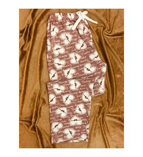Cepsiz Pamuklu Yazlık Kadın Pijama Altı B5 (Kahverengi)