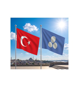 TRY Raşel Kumaş Bayrak ve Türkiye Cumhuriyeti Alpaka Kumaş Bayrak 2'li set 100x150 Cm