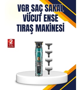 Mey İthalat® Vgr V-695 Profesyonel Tıraş Makinesi Seramik Bıçaklı Turbo Güçlü Motor