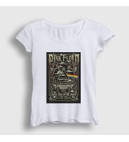 Presmono Kadın Beyaz Moon V3 Pink Floyd T-Shirt 355388tt