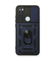 Xiaomi Redmi Note 8 Kılıf Pars Lens Yüzüklü Silikon - Lacivert