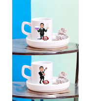 Erkek Arkadaşa Doğum Günü Hediyesi Kişiye Özel Karikatürlü Türk Kahvesi Fincanı