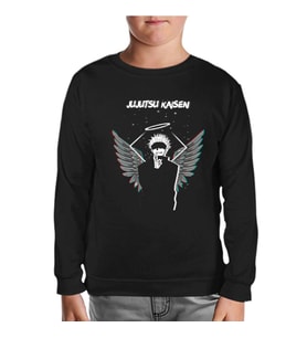 Jujutsu Kaisen - Kanat Siyah Çocuk Sweatshirt