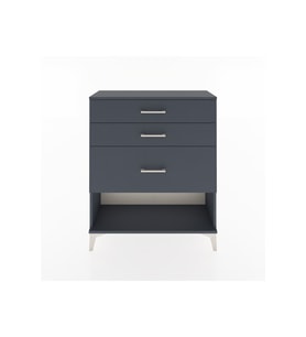 Arges Şifonyer 3 Çekmeceli 88x30x106 Antrasit-Antrasit