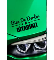 Ağrı Diyadin Siyah Araç Sticker  Ağrı Bize De Derler  Diyadinli 40x15 cm Oto Sticker