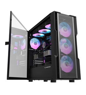 Rampage INFINITY MESH 4*ARGB Fan Manyetik Temperli Camlı E-ATX Mid-T Gaming Oyuncu Kasası