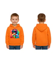 Unisex roblox Baskılı Çocuk Swaetshirt  Baskılı Kapüşonlu 3 İplik Şardonlu (Turuncu)
