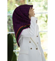 Fuşya Vissona Twill İpek Eşarp 51791