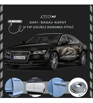 Audi A7 Oto Araç Kapı Koruma Fitili 5metre Parlak Gri Renk