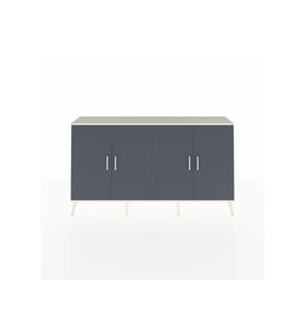 Arges Konsol 6 Raflı 4 Kapaklı 176x30x99 Aytaşı-Antrasit/Çam