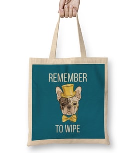 DOG Lover Gift Bez Çanta Uzun Saplı