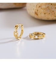 14 Ayar Modern Halka Altın Küpe 1,09 gr