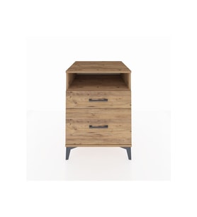 Kronos Komodin Tek Raflı 2 Çekmeceli 60x59x80 Çam-Çam