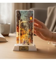 Kişiye Özel LED Işıklı Tatlı Aşıklar Temalı Dekoratif Gece Lambası