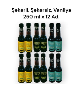 MCA Espresso Soğuk Kahve (Şekersiz,Şekerli,Vanilya) 250 ml x 12 Adet