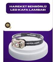Wave Sensörlü Led Kafa Lambası Şarjlı Ayarlanabilir Işık
